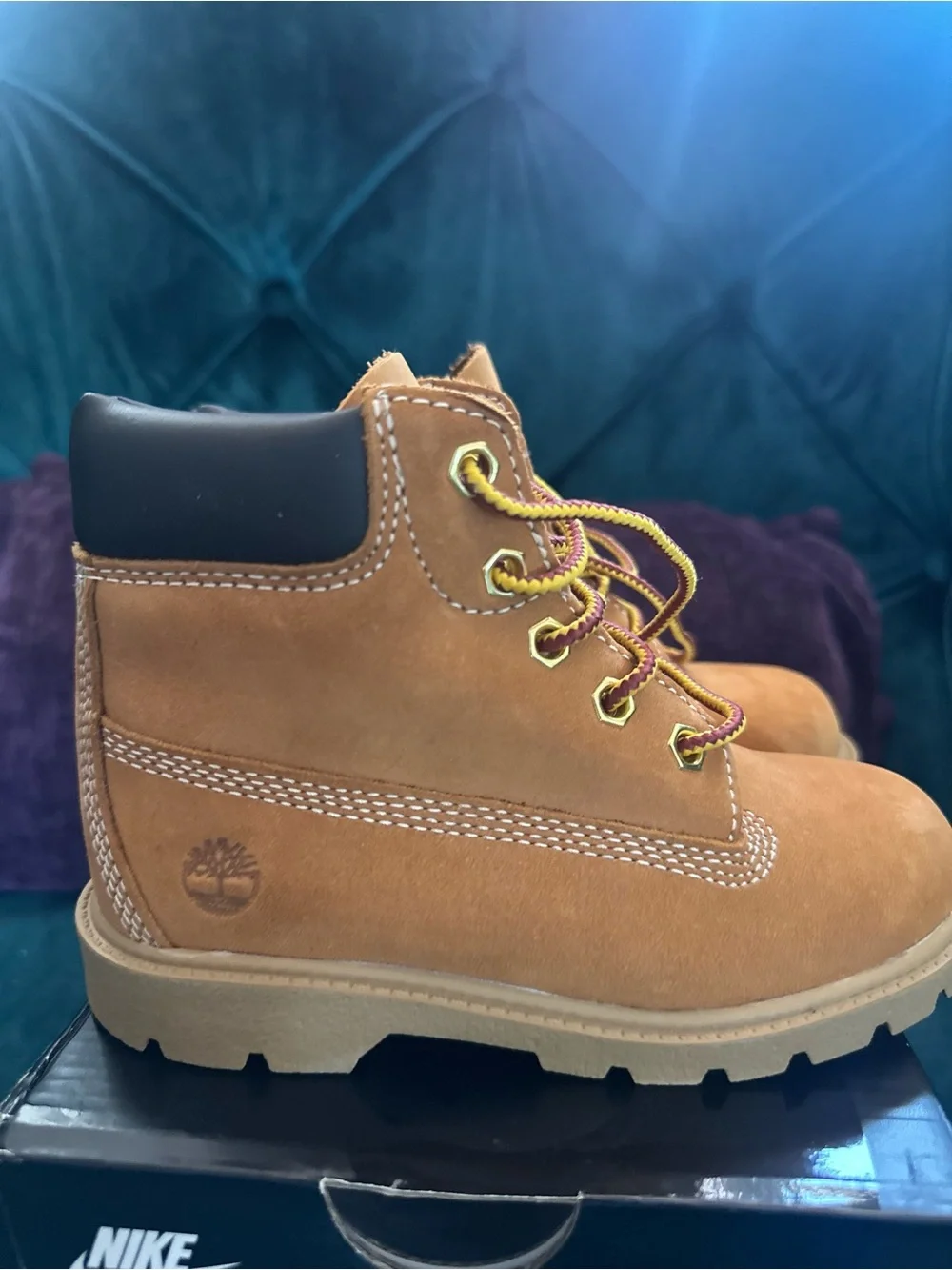 Timberland Kids Wheat/Tan Lace-Up Waterproof Boots